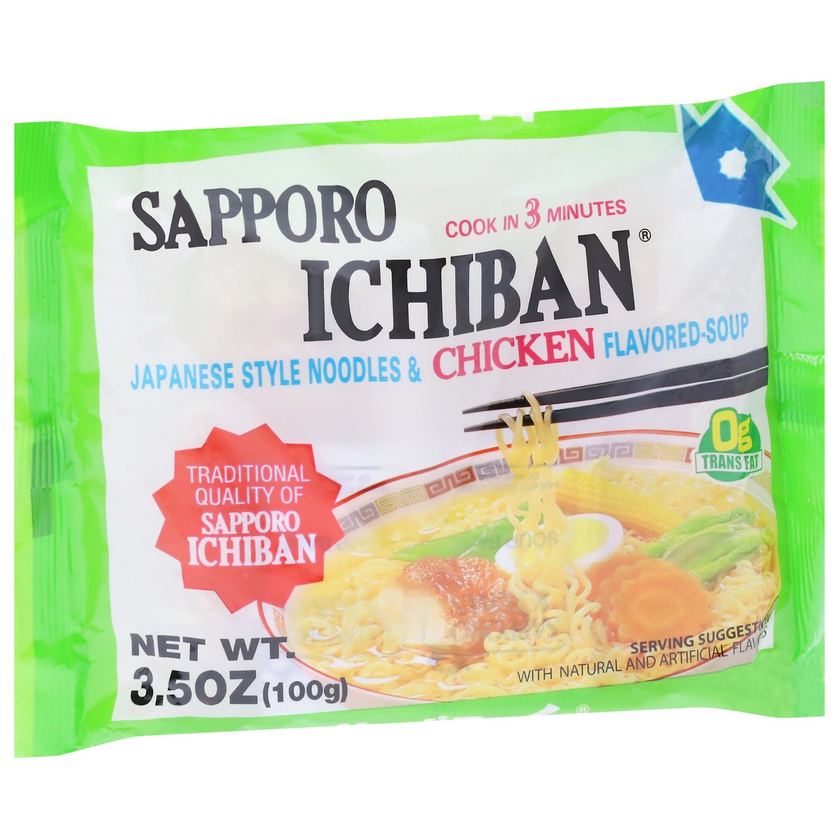 slide 4 of 14, Sapporo Ichiban Japanese Style Chicken Flavored Noodles & Soup 3.5 oz, 3.5 oz