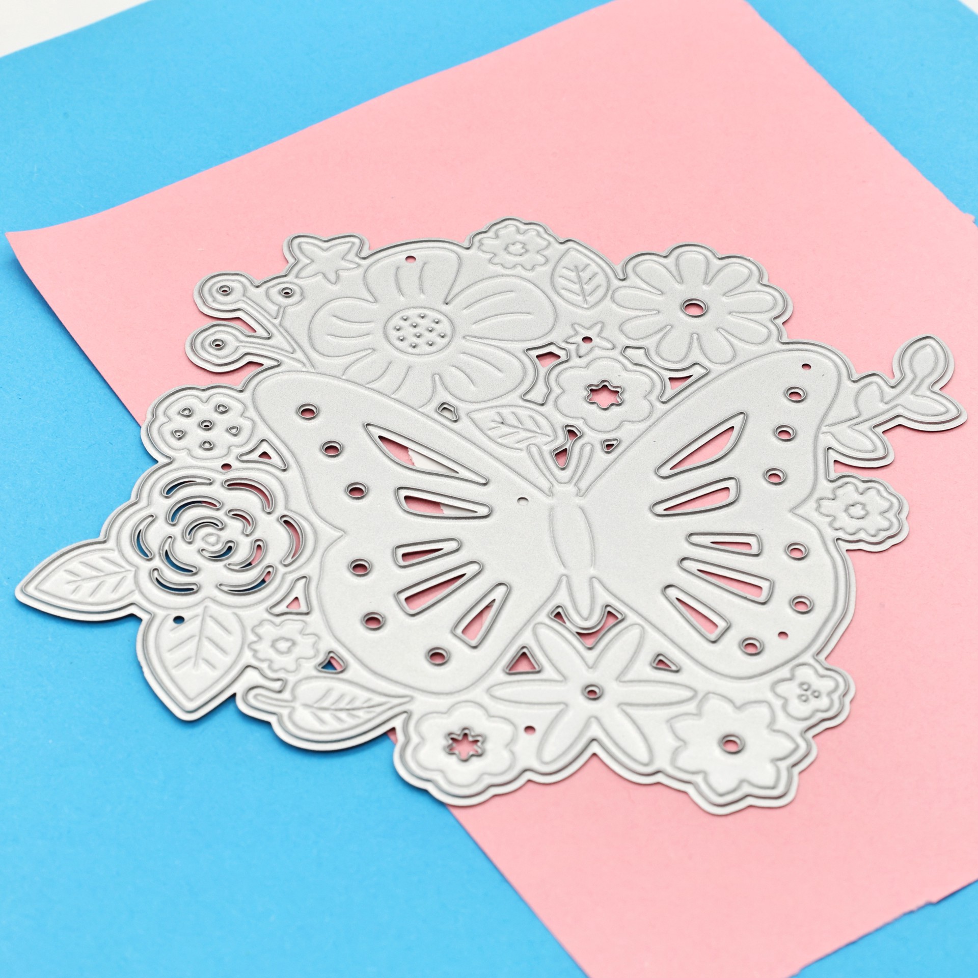 slide 2 of 5, Butterfly & Flowers Cutting Die By Recollections, 10.2cm x 15.2cm