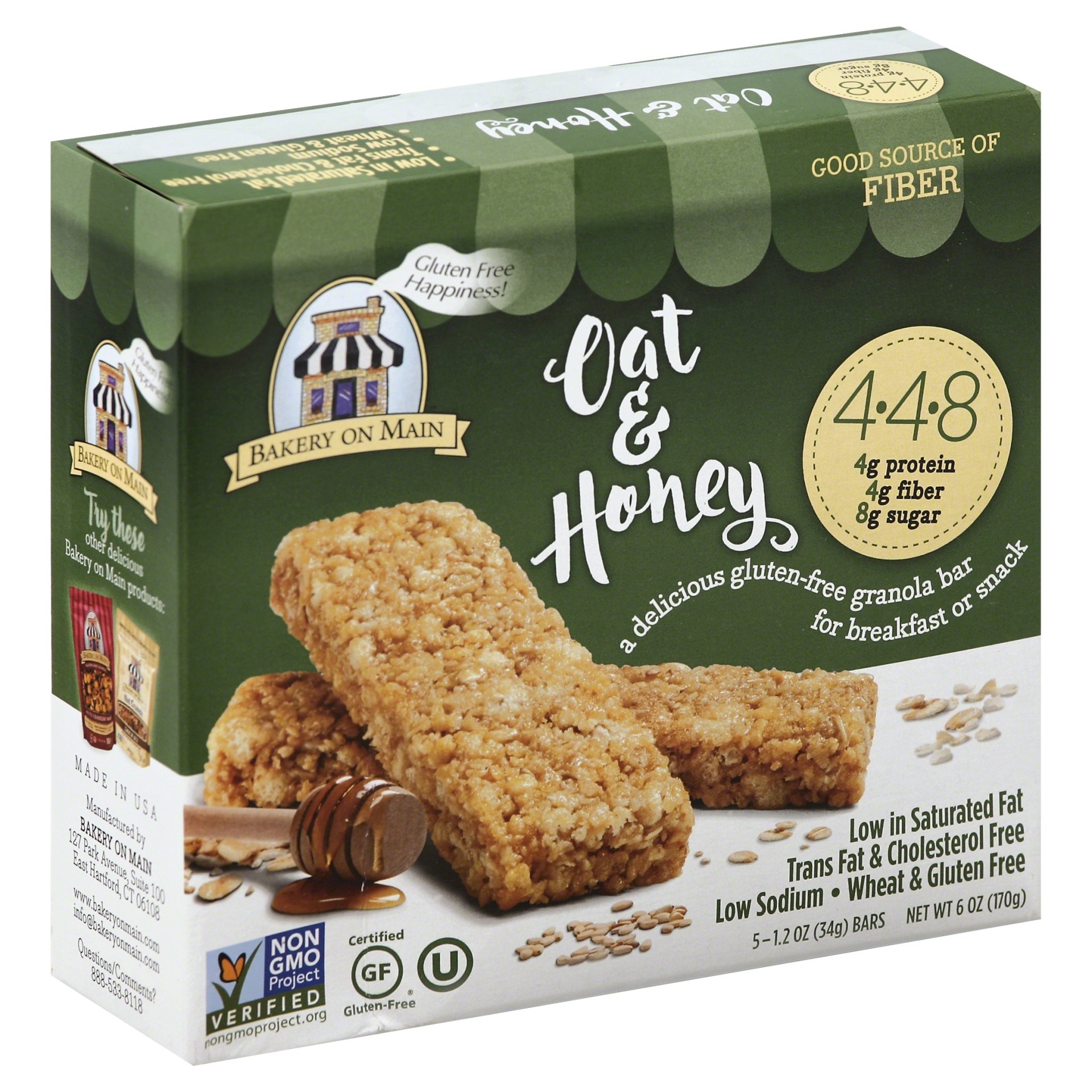 Bakery on Main Oat & Honey Gluten Free Granola Bars 5 ct Shipt