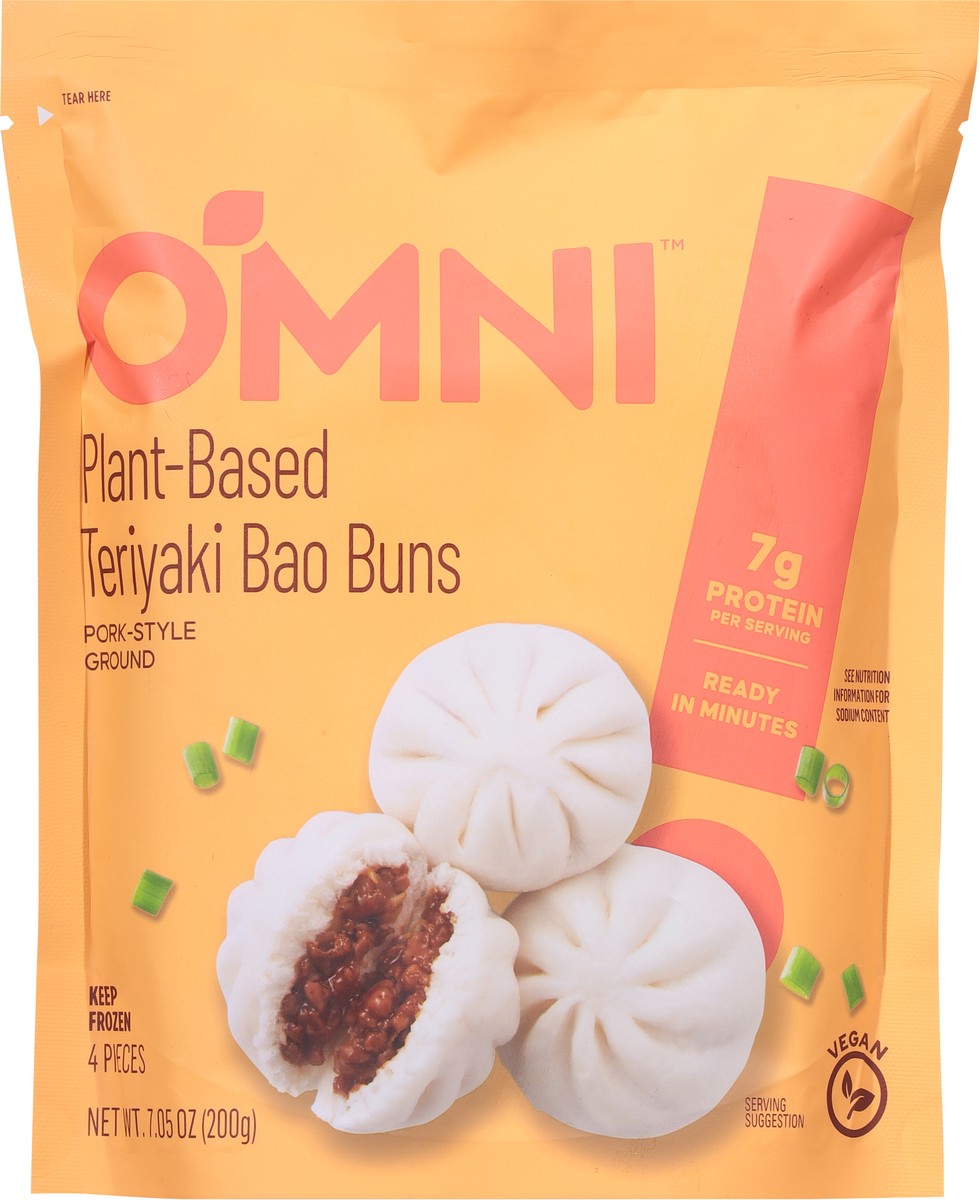 slide 12 of 13, Omni Plant-Based Teriyaki Bao Buns 4 ea, 4 ct