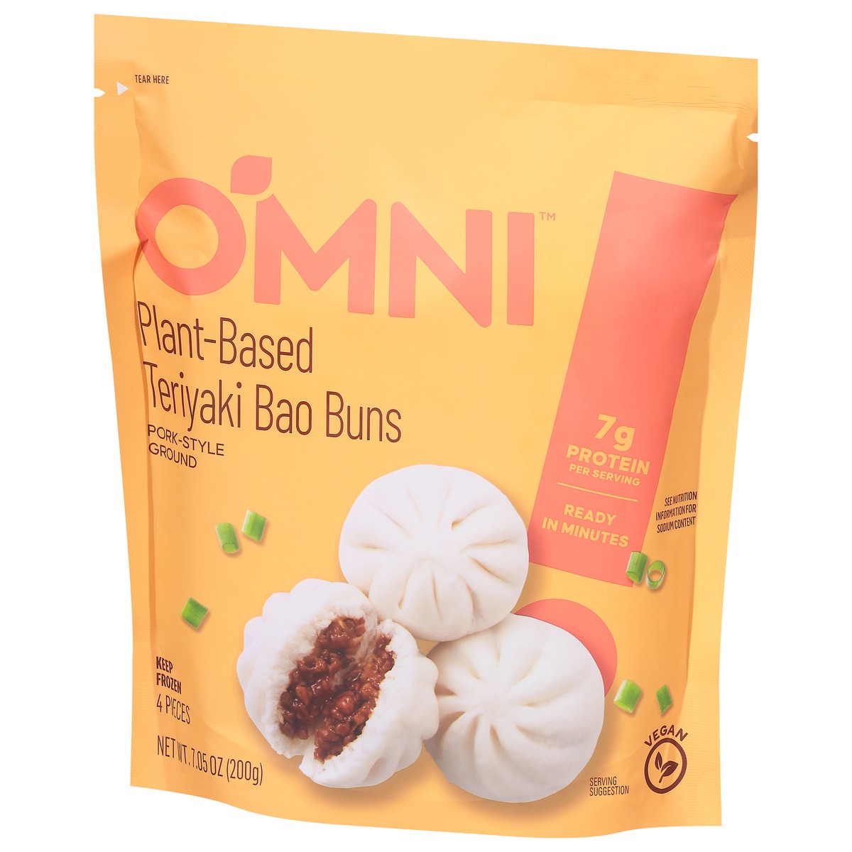 slide 8 of 13, Omni Plant-Based Teriyaki Bao Buns 4 ea, 4 ct