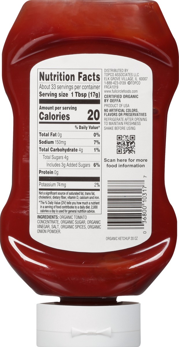 slide 9 of 10, Full Circle Market Organic Tomato Ketchup 20 oz, 20 oz