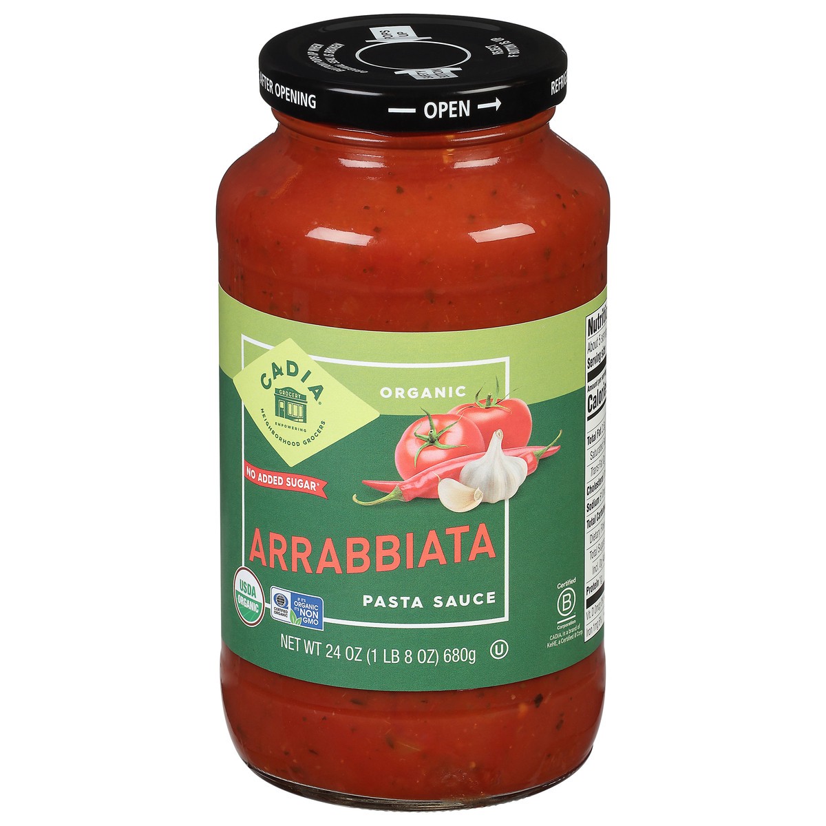 slide 3 of 14, Cadia Organic Arrabbiata Pasta Sauce 24 oz, 24 oz