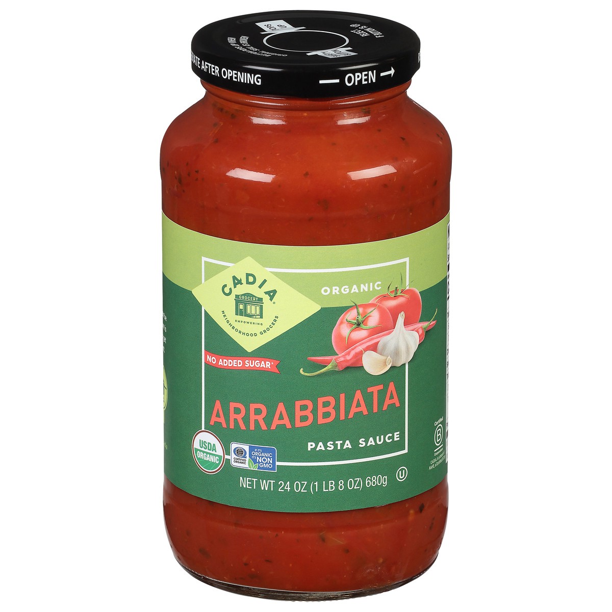 slide 4 of 14, Cadia Organic Arrabbiata Pasta Sauce 24 oz, 24 oz