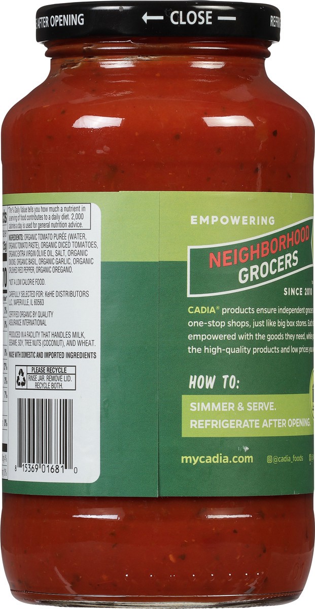 slide 2 of 14, Cadia Organic Arrabbiata Pasta Sauce 24 oz, 24 oz