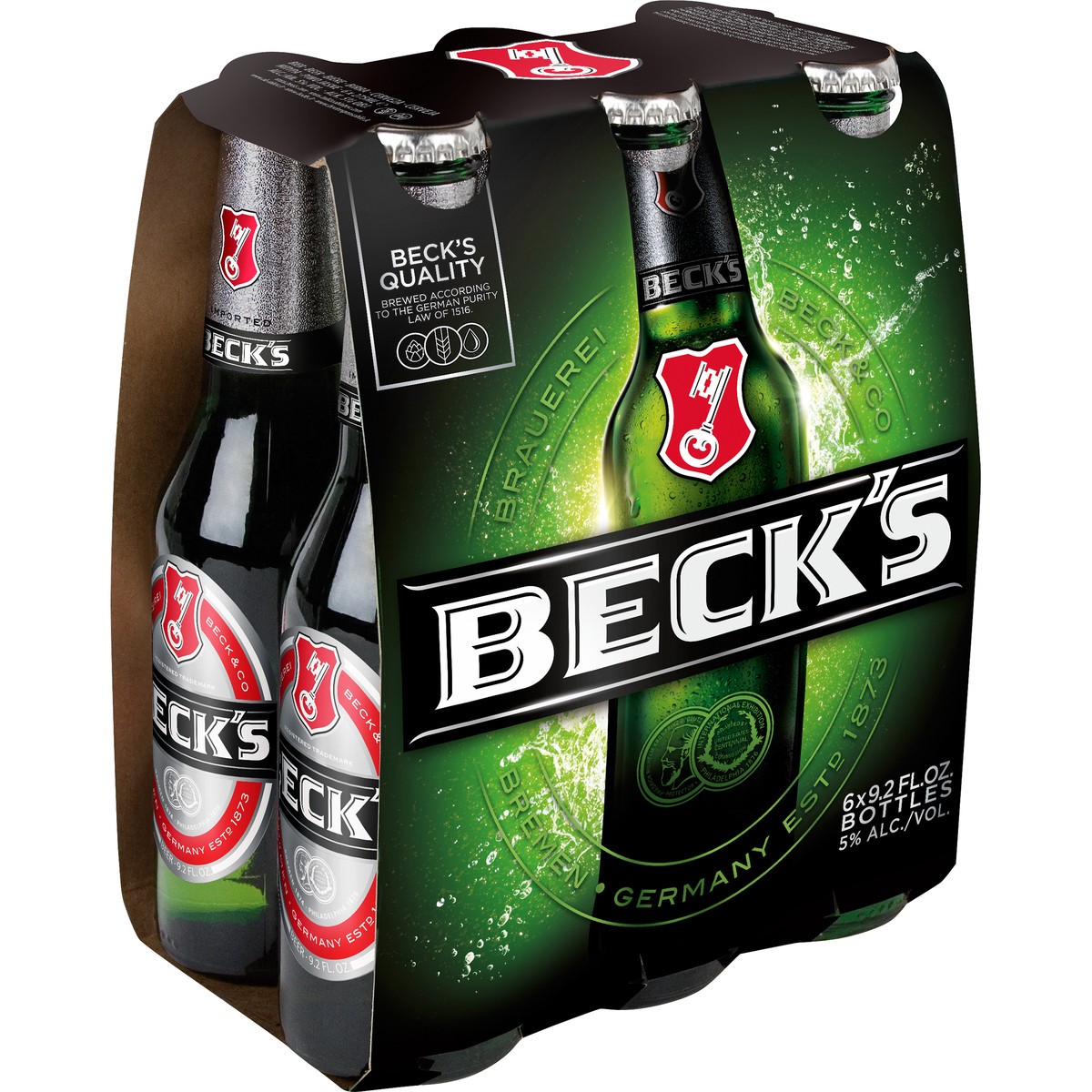 slide 2 of 2, Beck's Pilsner Beer, 6 Pack 9.2 fl. oz. Glass Bottles, 6 ct