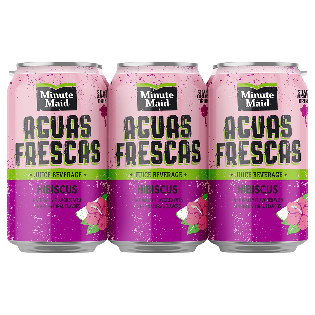 slide 8 of 11, Minute Maid Aguas Frescas Hibiscus Cans- 6 ct, 6 ct