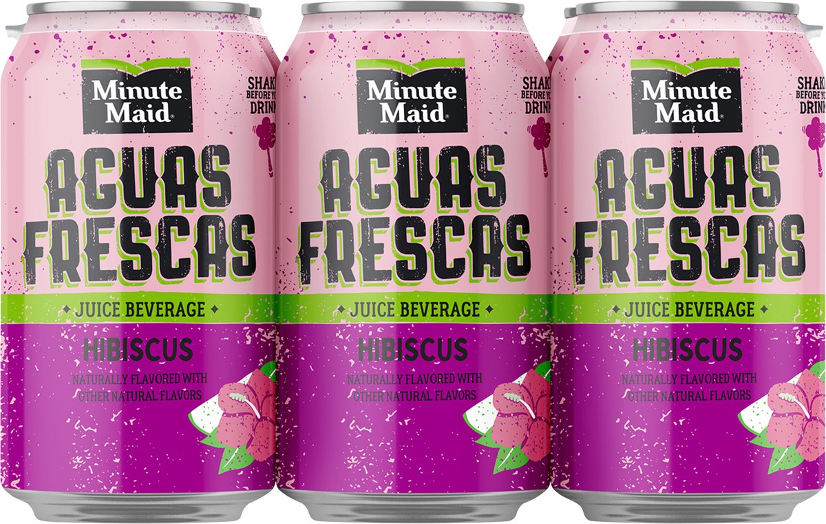 slide 9 of 11, Minute Maid Aguas Frescas Hibiscus Cans- 6 ct, 6 ct