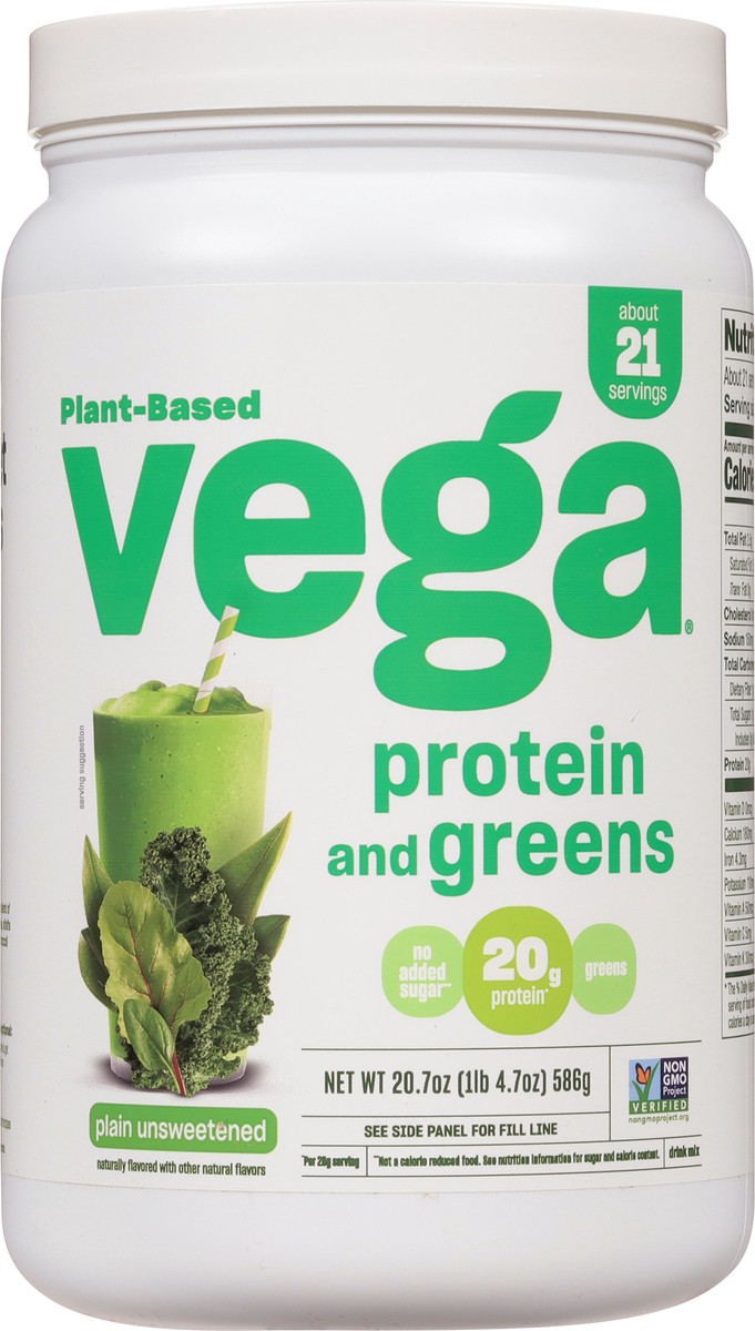 slide 6 of 9, Vega Protein & Greens Natural Protein Powder, 20.7 oz
