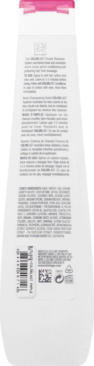 slide 3 of 12, Biolage ColorLast Fig + Orchid Purple Shampoo 13.5 oz, 13.5 oz