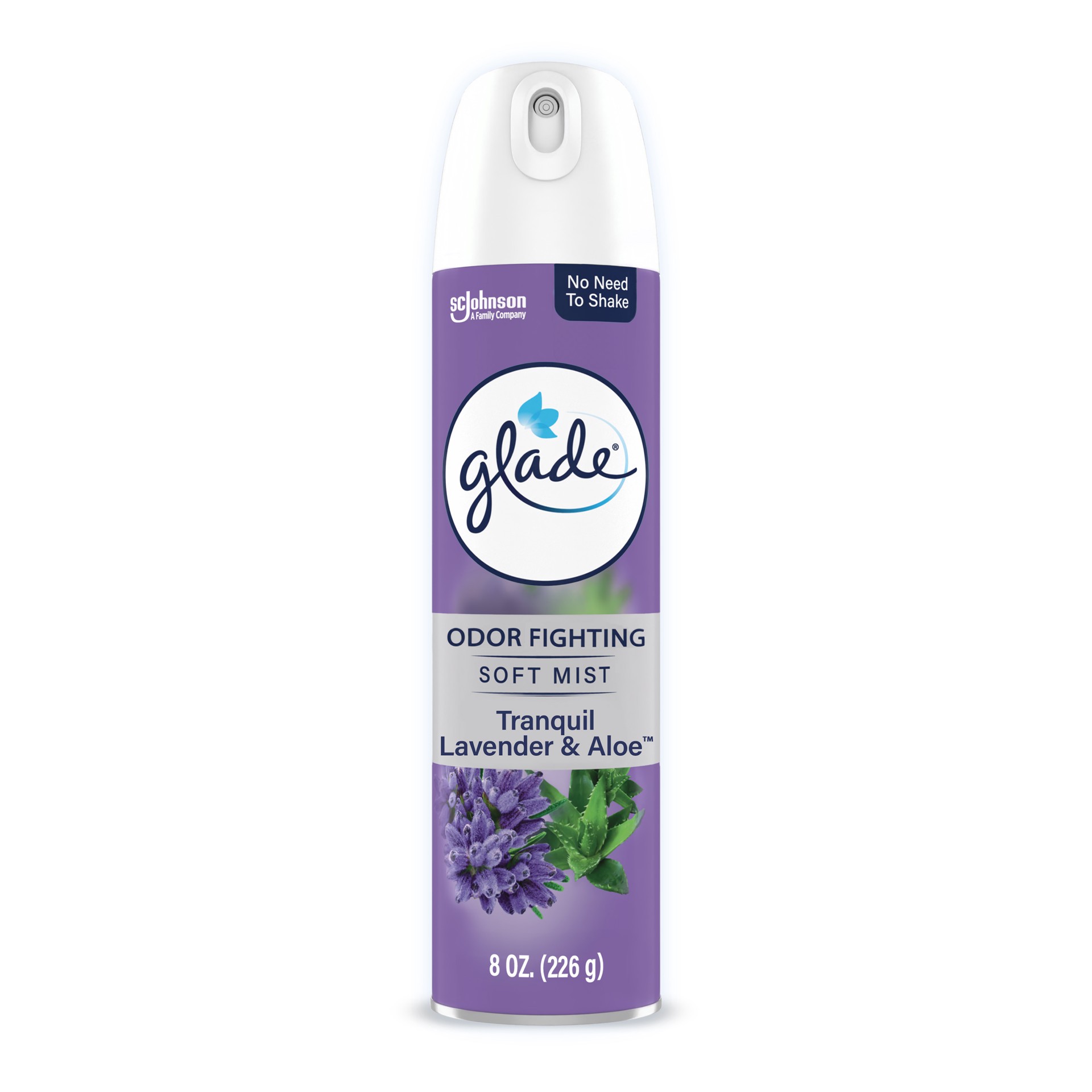 slide 2 of 5, Glade Odor Fighting Soft Mist Air Freshener Room Spray, Tranquil Lavender & Aloe, 8.0oz, 1pk, 8 oz