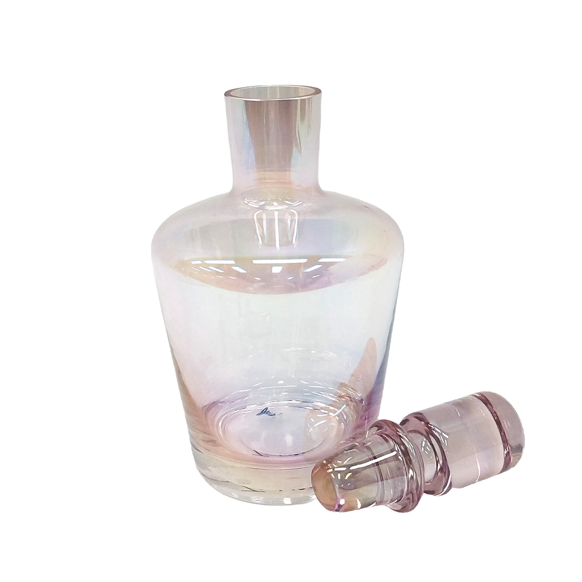 slide 2 of 2, 40.5oz. Pink Glass Decanter By Ashland, 40.5 oz