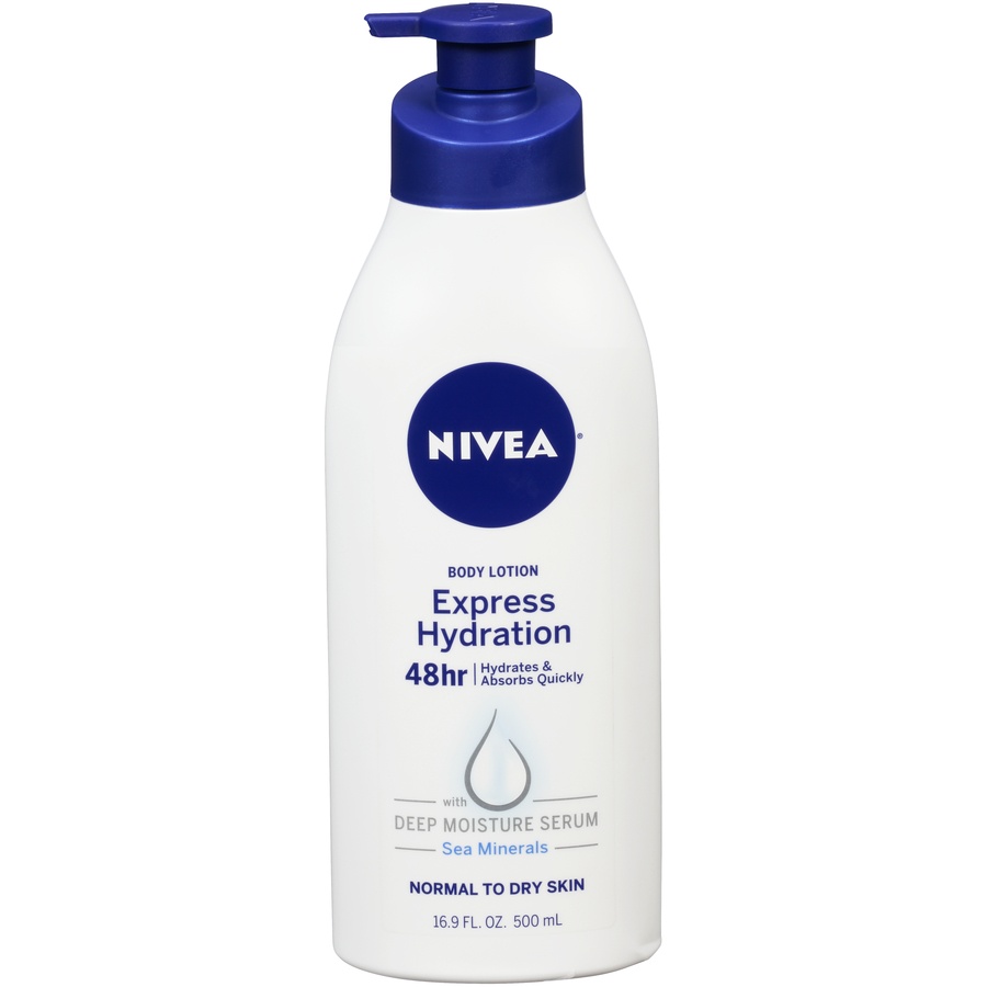 slide 1 of 1, Nivea Express Hydration Body Lotion, 16.9 fl oz