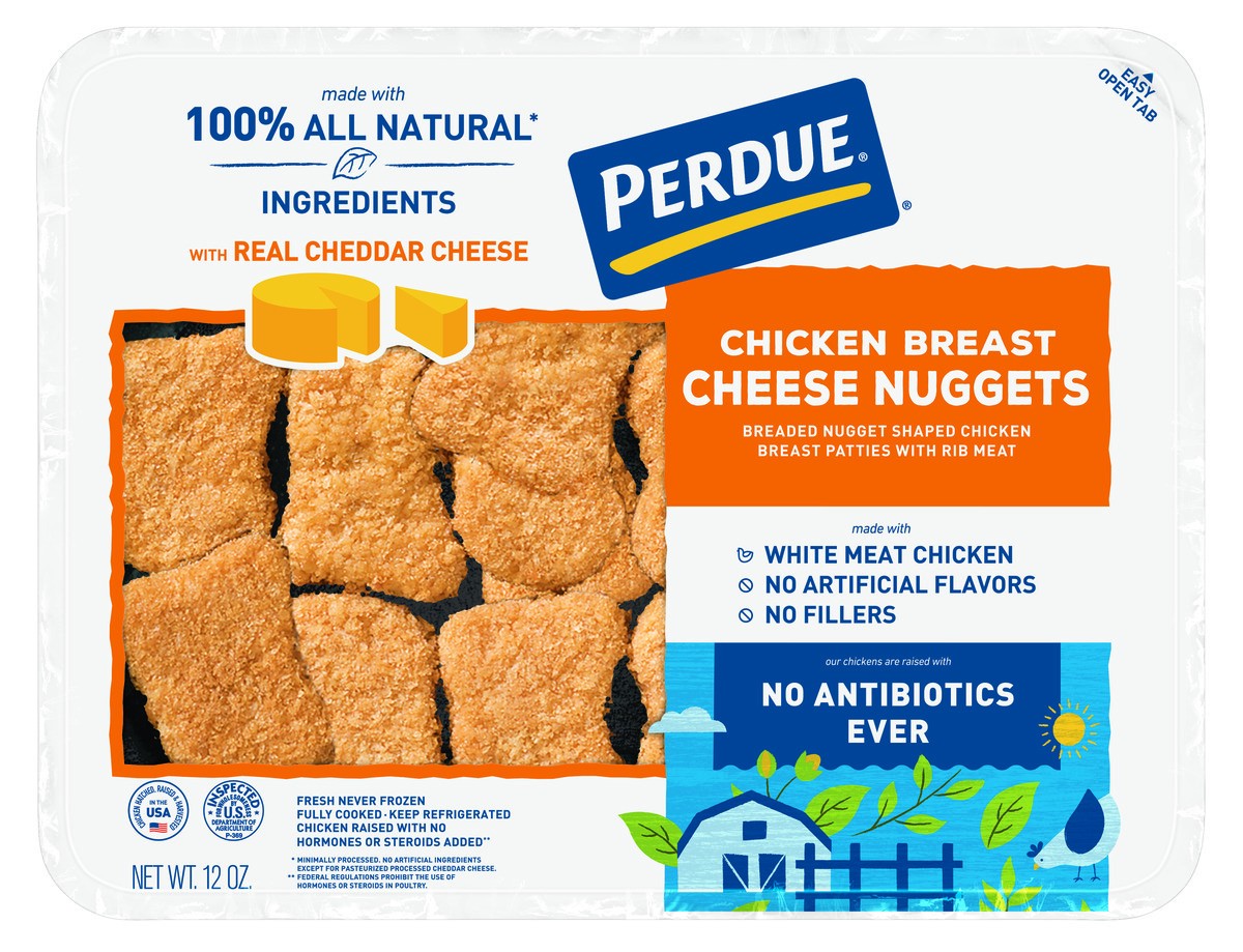 slide 6 of 9, Perdue Chicken Breast Nuggets With Cheddar Cheese, 12 oz