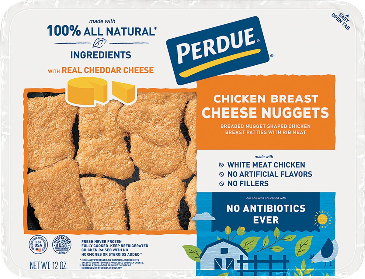 slide 8 of 9, Perdue Chicken Breast Nuggets With Cheddar Cheese, 12 oz