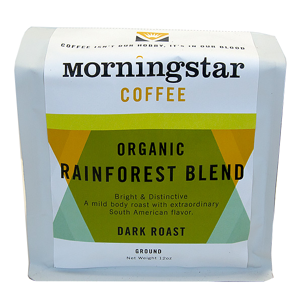 slide 1 of 1, Morningstar Organic Coffee Rainforest Blend Ground - 12 oz, 