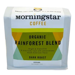 Morningstar Organic Coffee Rainforest Blend Ground - 12 oz