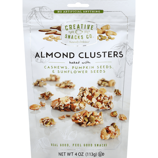slide 2 of 2, Creative Snacks Co. Almond Clusters Cashews Pumpkin Seeds & Sunflower Seeds, 4 oz