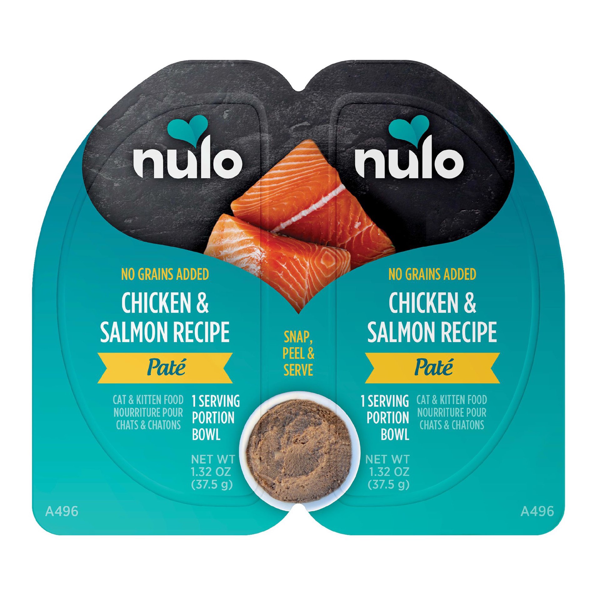 slide 1 of 1, Nulo Split Cup Cat and Kitten Food - Grain Free, Pate, 2.64 Oz, 2.6 oz