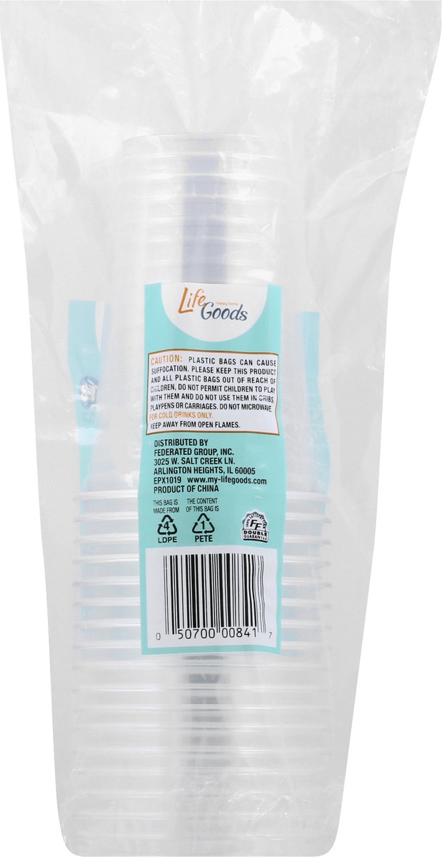 slide 7 of 8, Life Goods 10 Ounce Clear Plastic Cups 18 ea, 18 ct