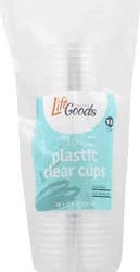 Life Goods 10 Ounce Clear Plastic Cups 18 ea