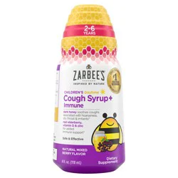 Zarbee's Naturals Children's Day Honey Cough Syrup + Immune, Berry, 4 fl. oz