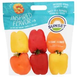 SUNSET Rainbow Bell Peppers, 6ct