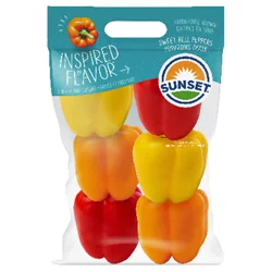 SUNSET Sweet Bell Peppers 6 Each