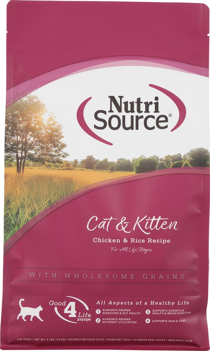 slide 13 of 16, NutriSource All Life Stages Chicken & Rice Recipe Cat Food 4 lb, 4 lb