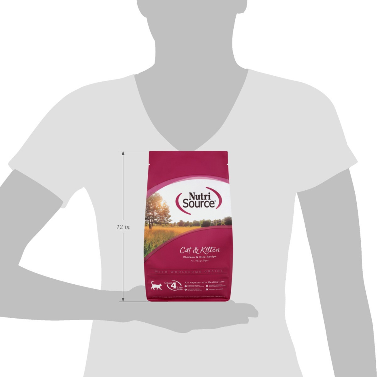 slide 11 of 16, NutriSource All Life Stages Chicken & Rice Recipe Cat Food 4 lb, 4 lb