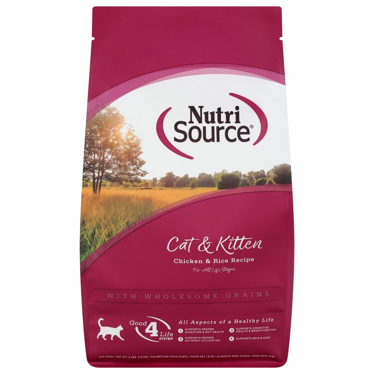 slide 16 of 16, NutriSource All Life Stages Chicken & Rice Recipe Cat Food 4 lb, 4 lb