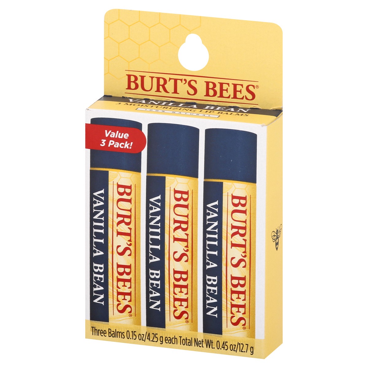 slide 3 of 9, Burt's Bees Lip Balm, Vanilla Bean, 3 ct