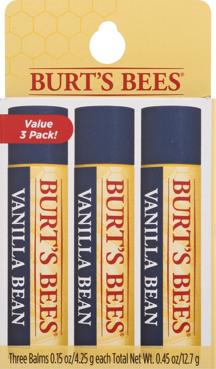 slide 8 of 9, Burt's Bees Lip Balm, Vanilla Bean, 3 ct