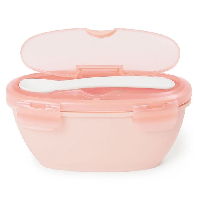 slide 5 of 11, Skip Hop SKIP*HOP Easy-Serve Travel Bowl and Spoon Set - Coral, 2 ct