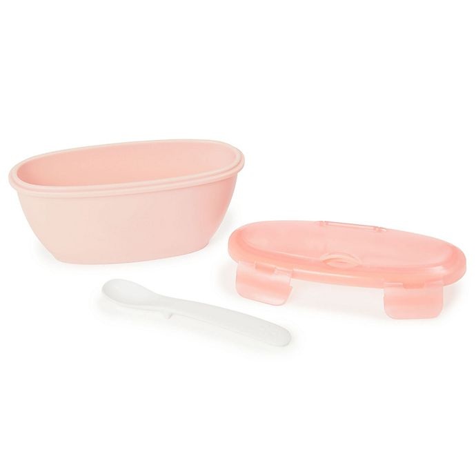 slide 7 of 11, Skip Hop SKIP*HOP Easy-Serve Travel Bowl and Spoon Set - Coral, 2 ct