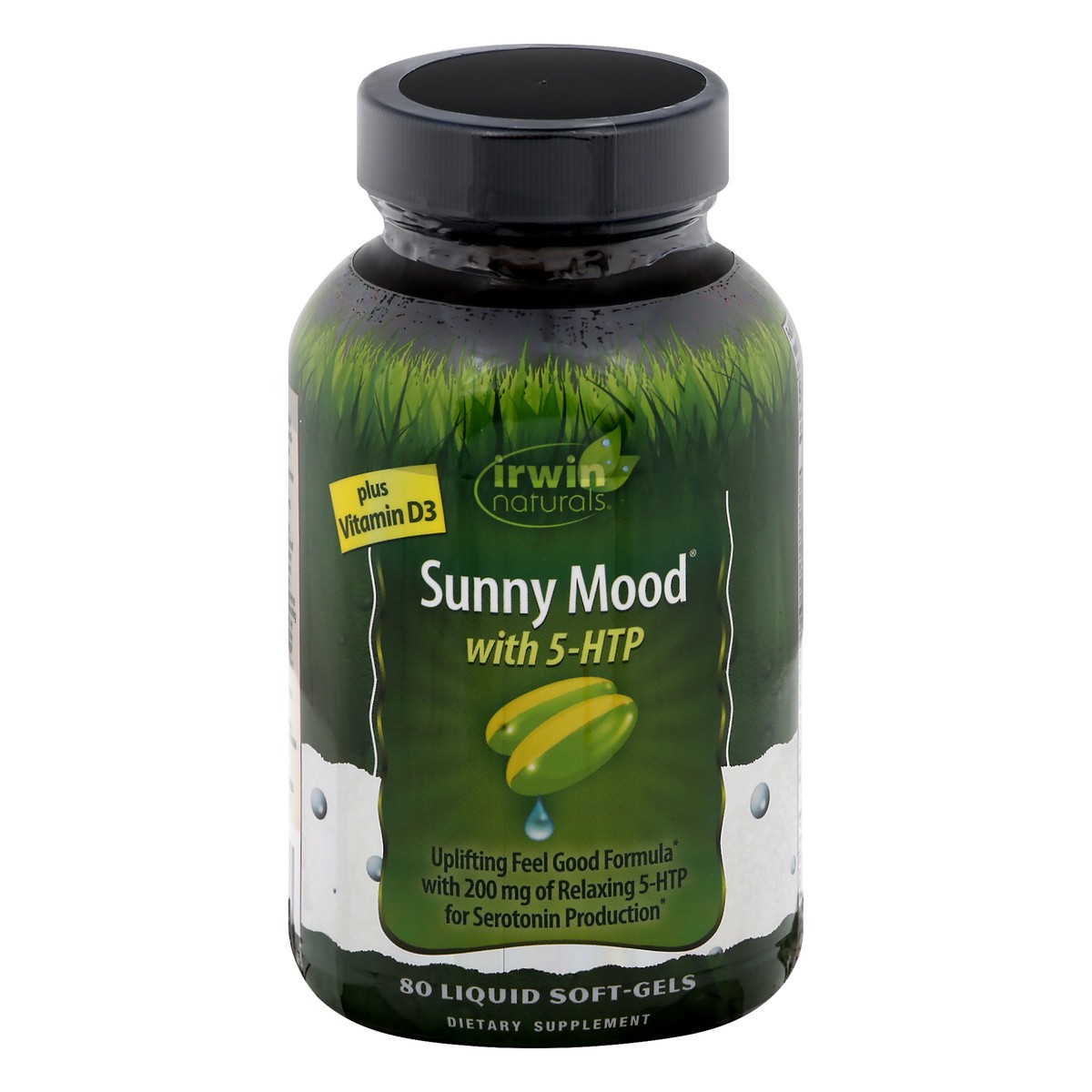 slide 1 of 9, Irwin Naturals With 5-HTP Liquid Soft-Gels Sunny Mood 80 ea, 80 ct