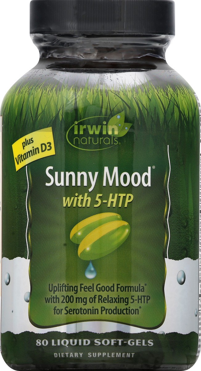 slide 6 of 9, Irwin Naturals With 5-HTP Liquid Soft-Gels Sunny Mood 80 ea, 80 ct