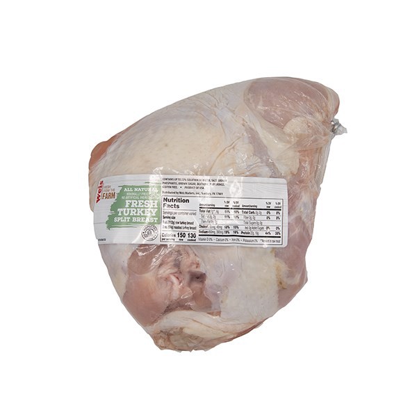 slide 1 of 1, Weis Quality Fresh Turkey Split Breast, per lb