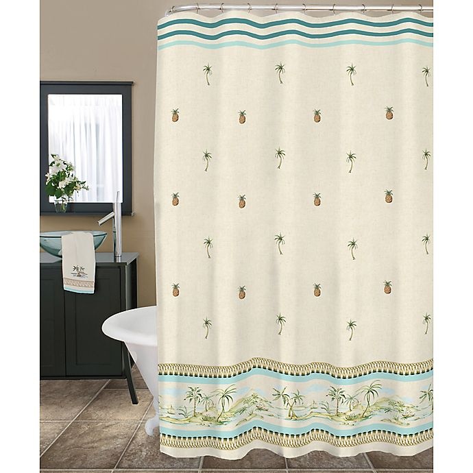 slide 1 of 2, Lenox British Colonial Fabric Shower Curtain, 72 in