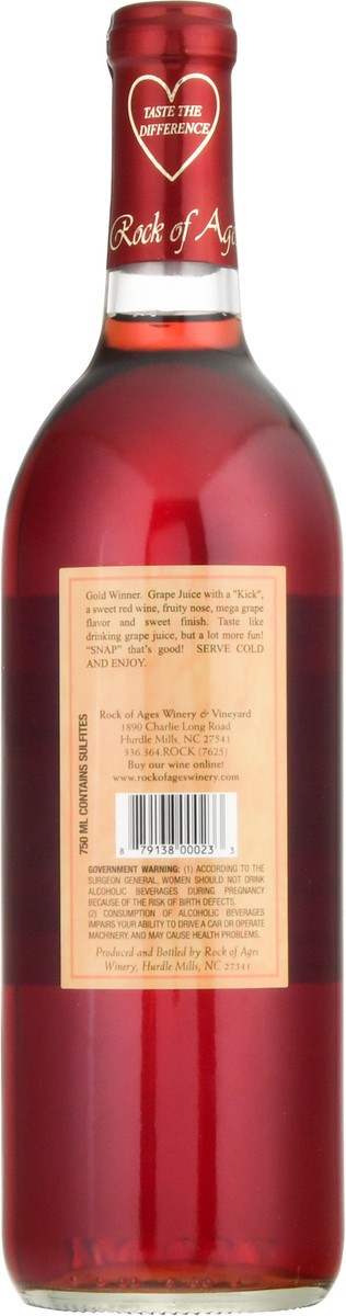 slide 3 of 10, Rock of Ages Red Mountain North Carolina Sweet Red Wine 750 ml, 750 ml