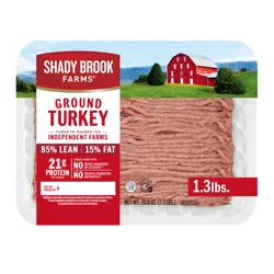 Shady Brook Farms 85% Lean / 15% Fat Ground Turkey Tray, Fresh, 1.3 lbs.