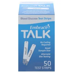 Embrace Talk Blood Glucose Test Strips 50 ct