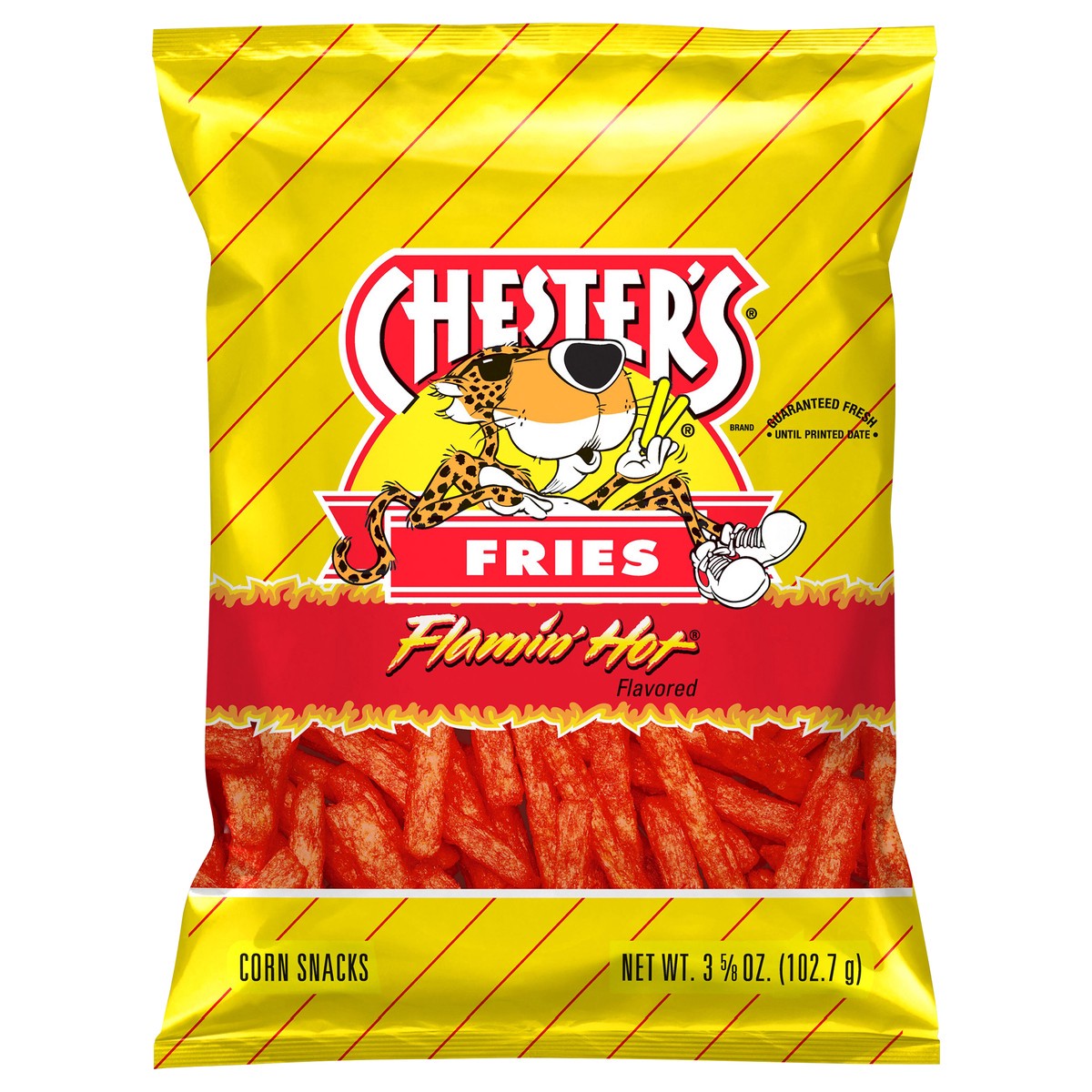 slide 1 of 6, Chester's Fries Corn Snacks Flamin' Hot Flavored - 3.62 oz, 3.62 oz