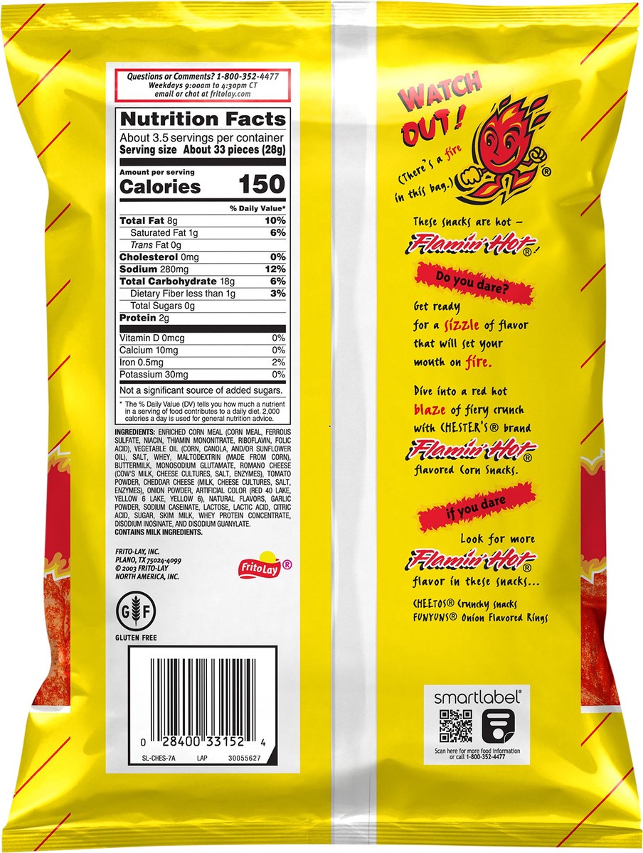 slide 4 of 6, Chester's Fries Corn Snacks Flamin' Hot Flavored - 3.62 oz, 3.62 oz