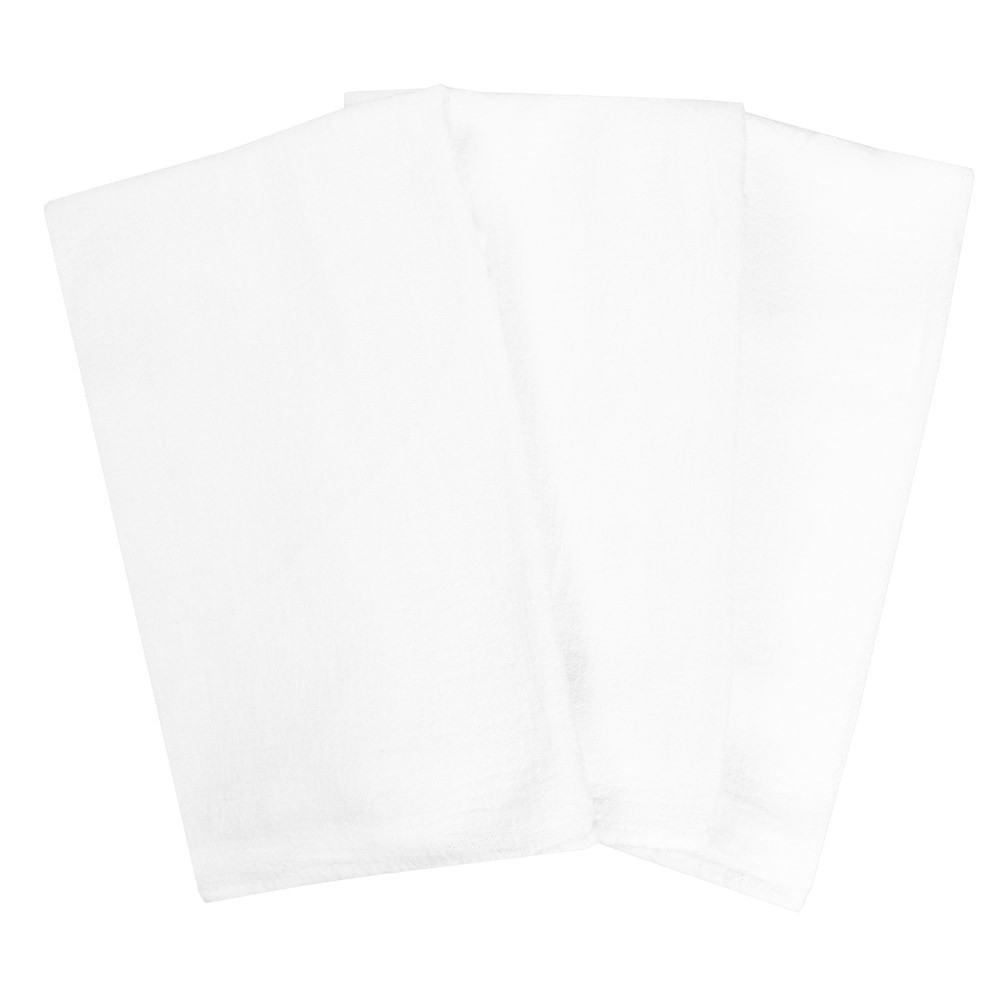 slide 2 of 3, Everyday Living Flour Sack Towels White, 30 in x 32 in