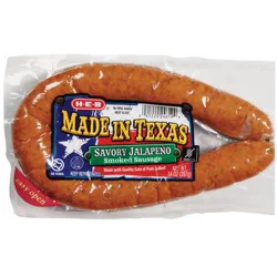 H-E-B Made in Texas Savory Jalapeno Smoked Sausage