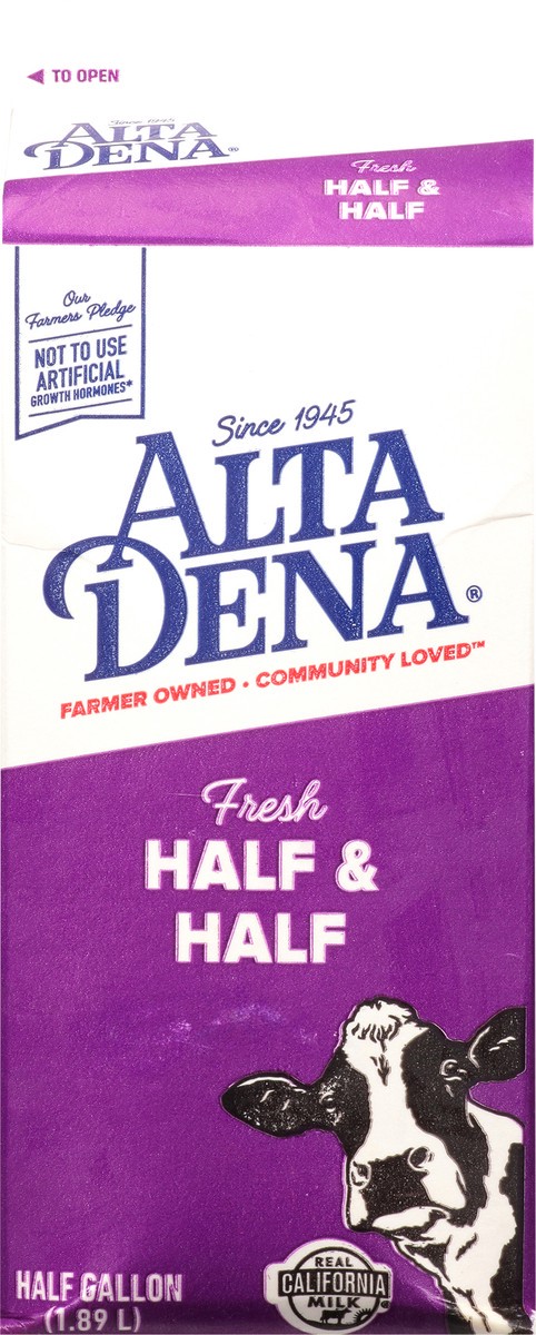 slide 4 of 12, Alta Dena Half and Half, Half Gallon - 1 Carton, 1/2 gal