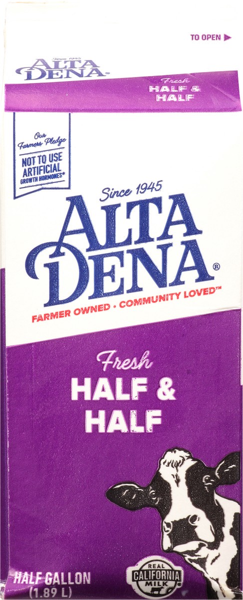 slide 6 of 12, Alta Dena Half and Half, Half Gallon - 1 Carton, 1/2 gal