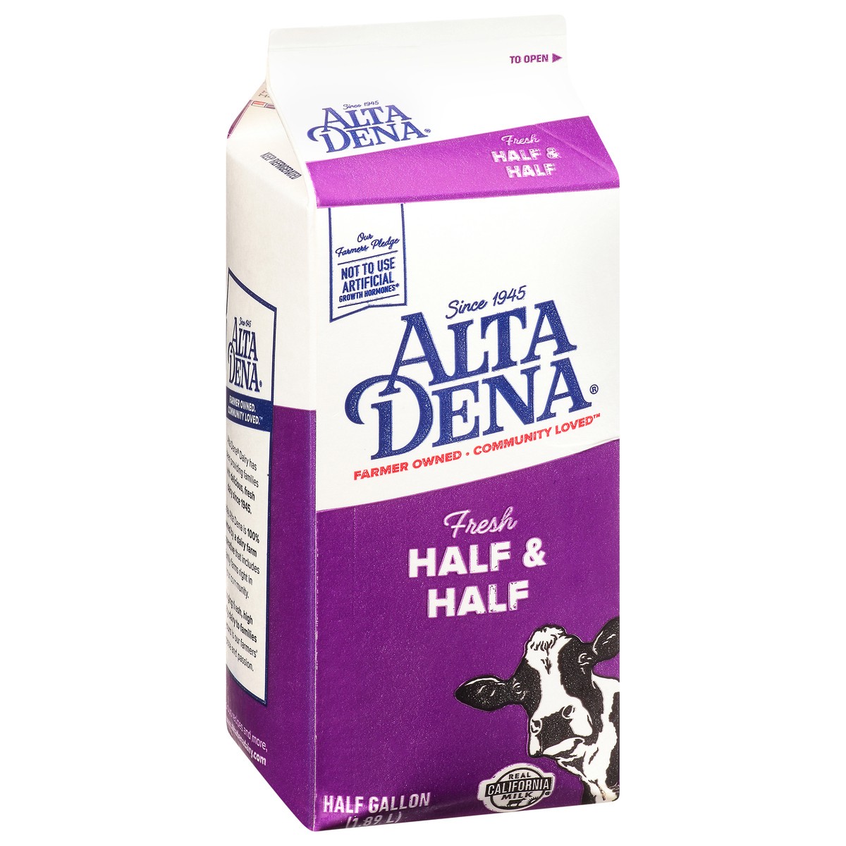 slide 3 of 12, Alta Dena Half and Half, Half Gallon - 1 Carton, 1/2 gal