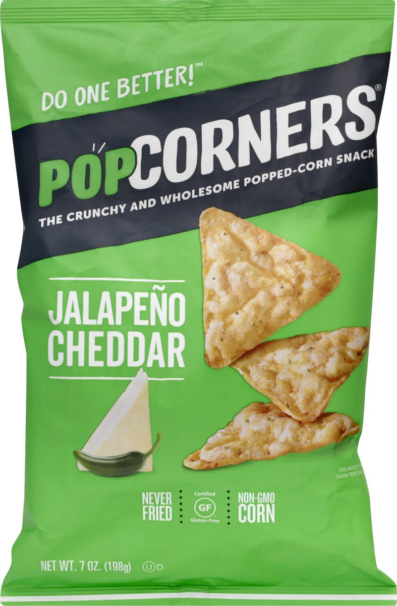 slide 2 of 10, Popcorners Crunchy and Wholesome Popped-Corn Snack Jalapeno Cheddar 7 Oz, 7 oz